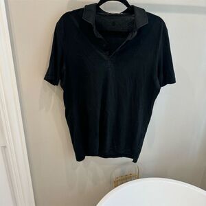 G/FORE Men's Black Short Sleeve Polo Shirt Size L Casual